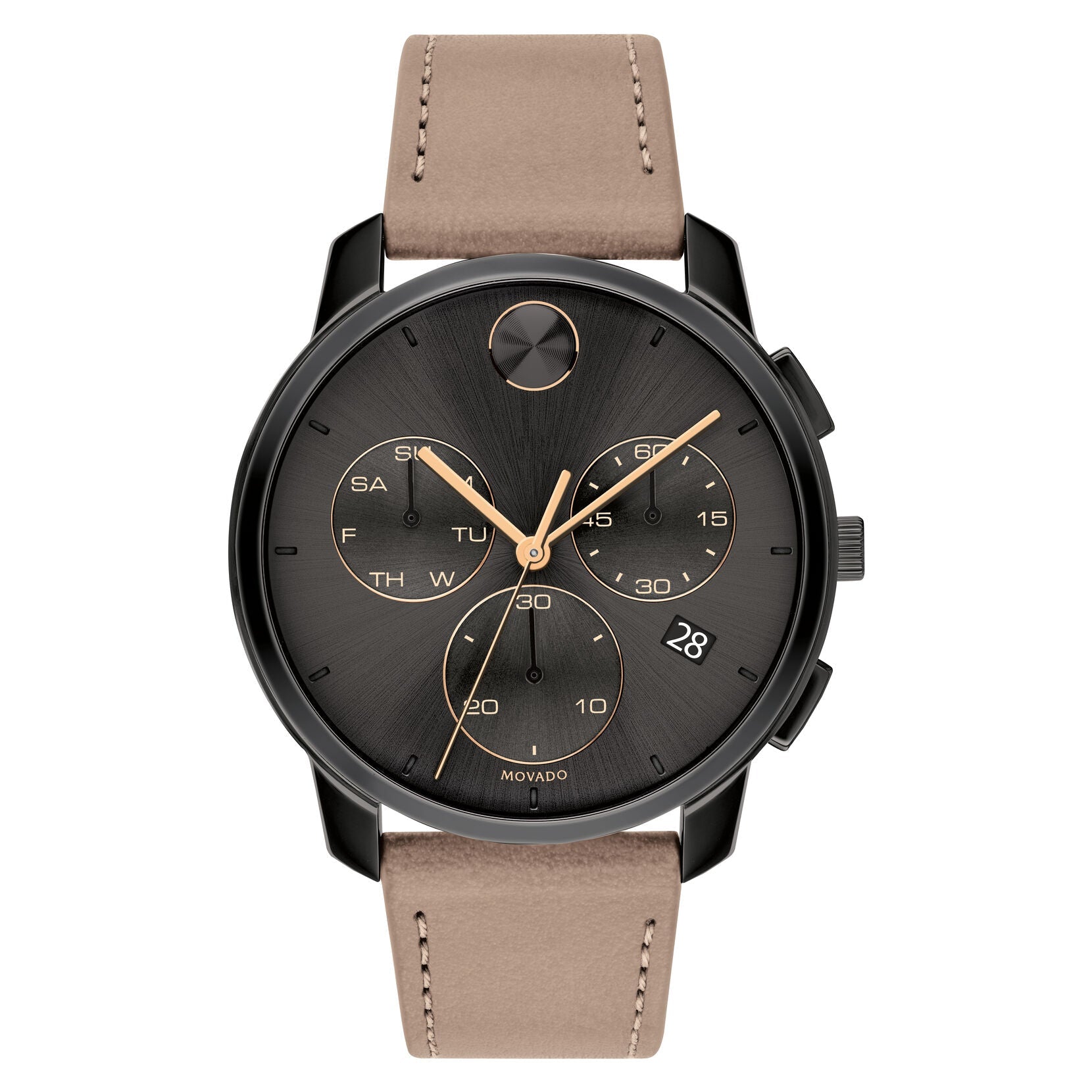Movado BOLD Thin Chronograph Dark Grey Dial Men's Watch 3600719