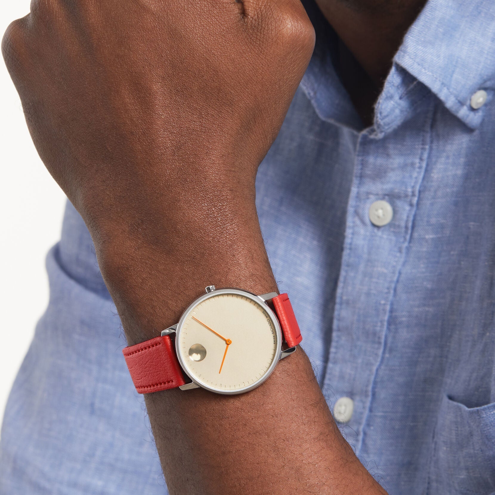 Movado Movado Face Quartz Sandy Beige Dial Men's Watch 3640097