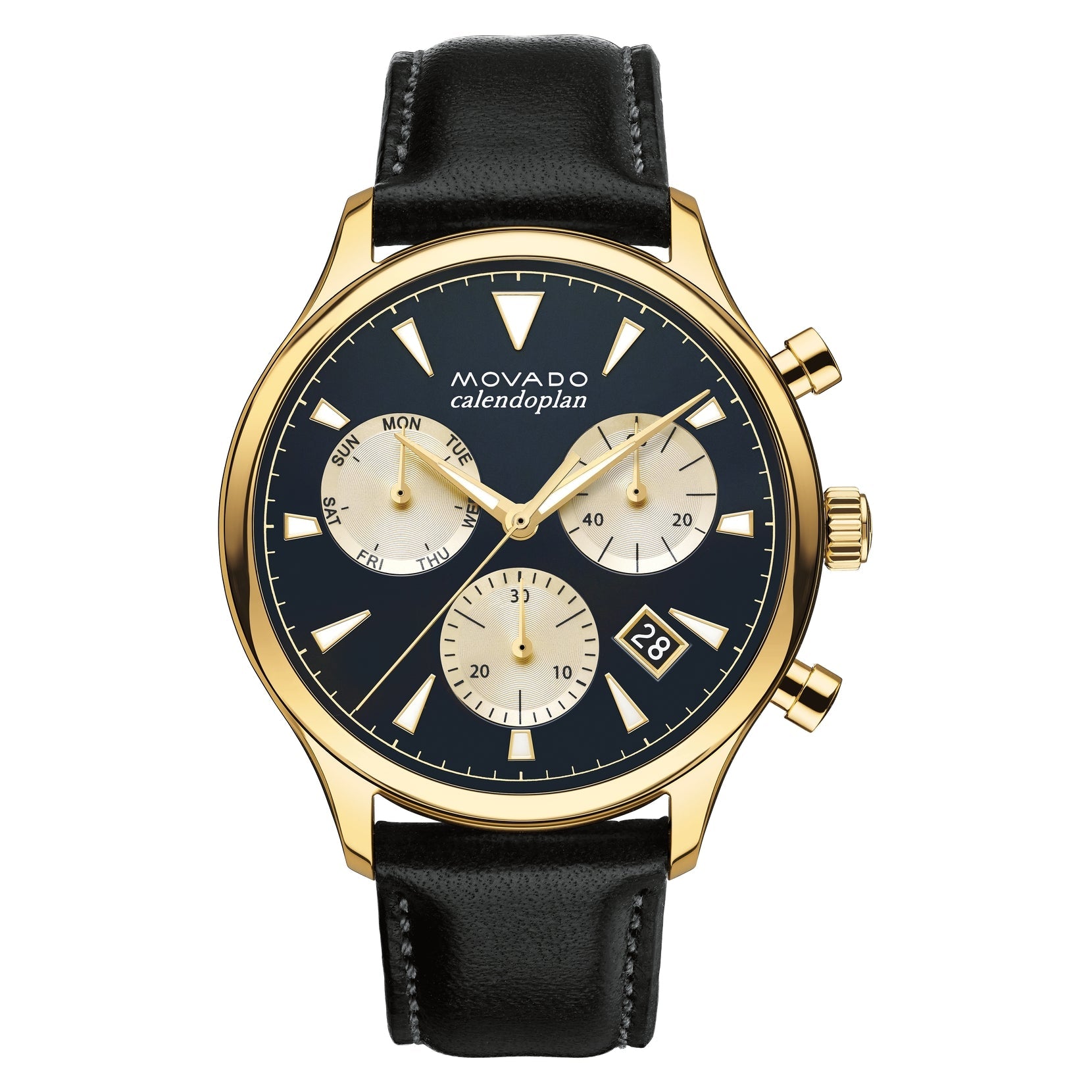 Movado Heritage Chronograph Navy Blue Dial Men's Watch 3650006