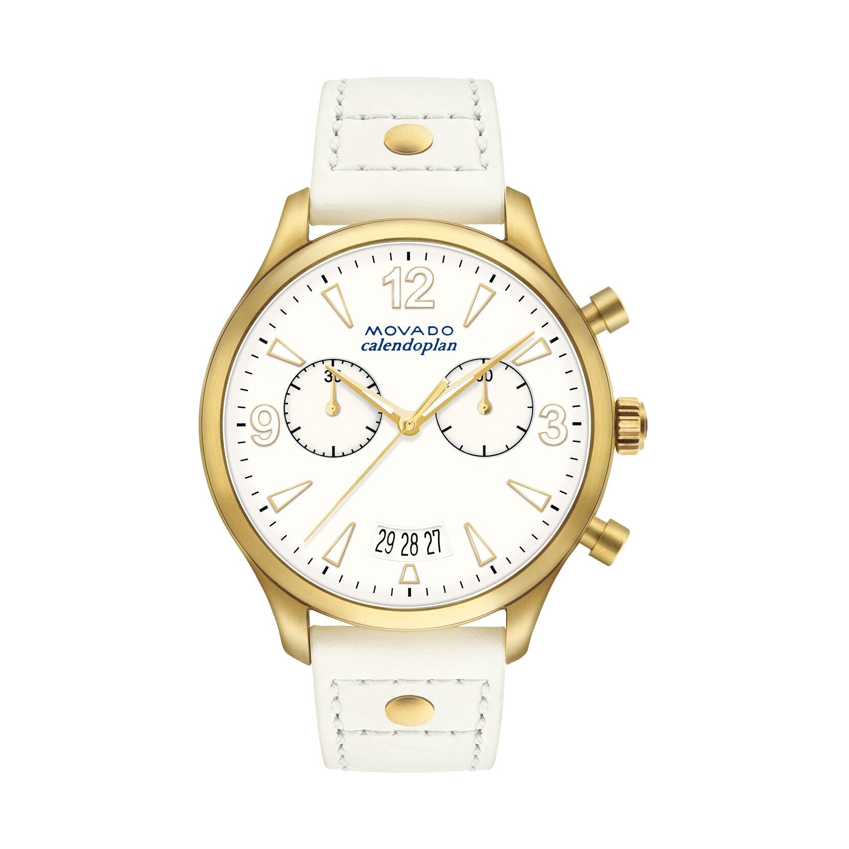 Movado Heritage Chronograph White Dial Ladies Watch 3650026