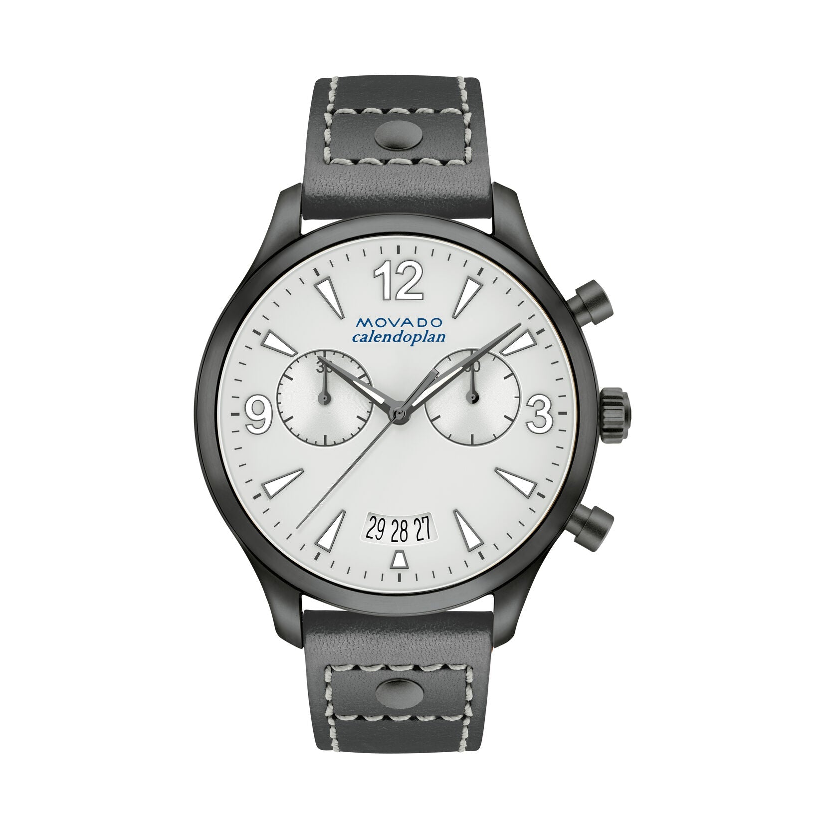 Movado Heritage Chronograph Grey Lacquer Dial Ladies Watch 3650035