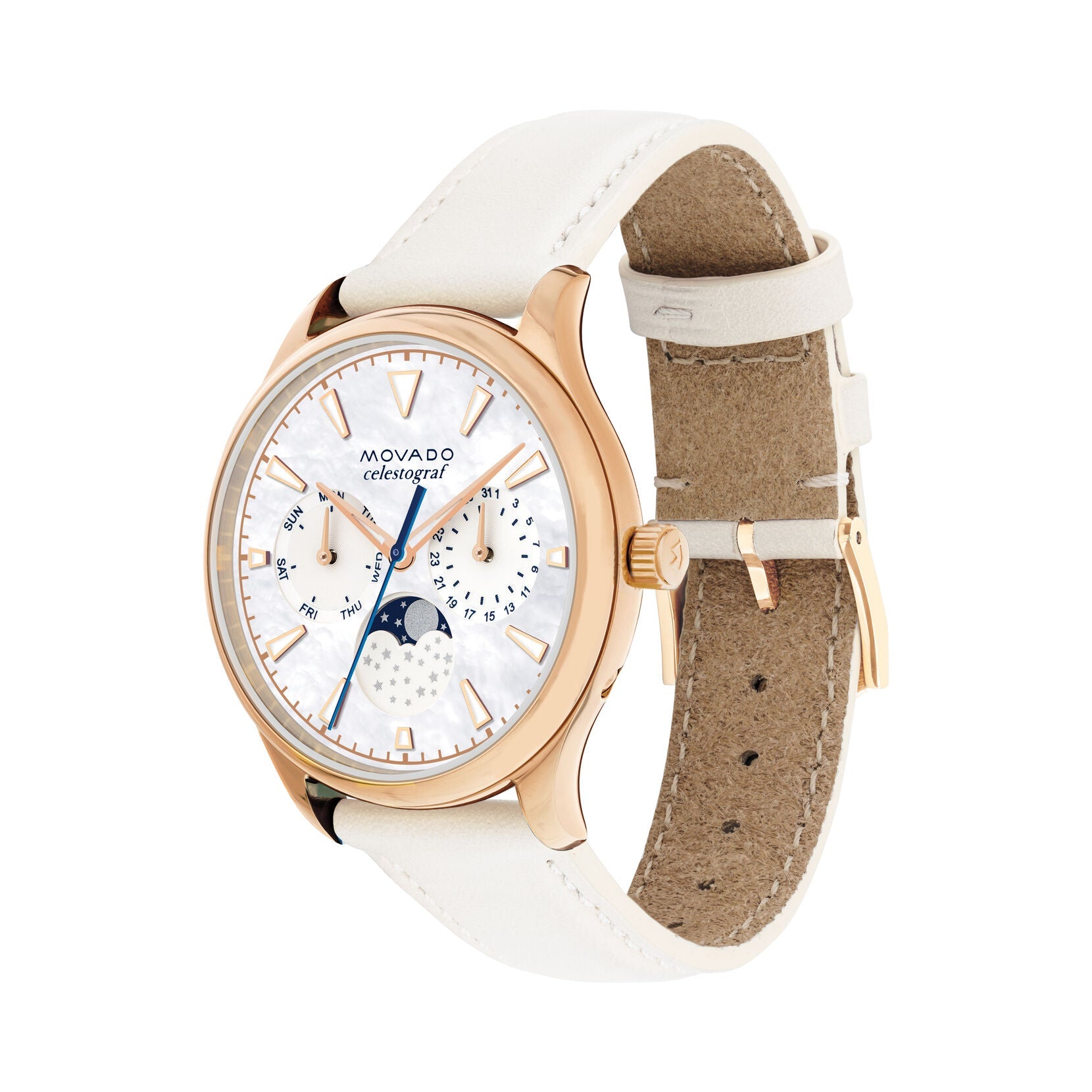 Movado Movado Heritage Quartz White Mother of Pearl Dial Ladies Watch 3650073