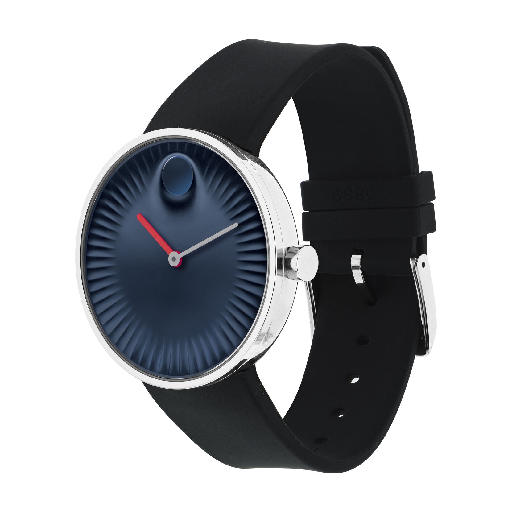 Movado Movado Edge Quartz Concave Sandblasted Blue Aluminum Dial Men's Watch 3680004