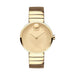 Movado Edge Quartz Sandblasted Yellow Gold Aluminum Dial Ladies Watch 3680014