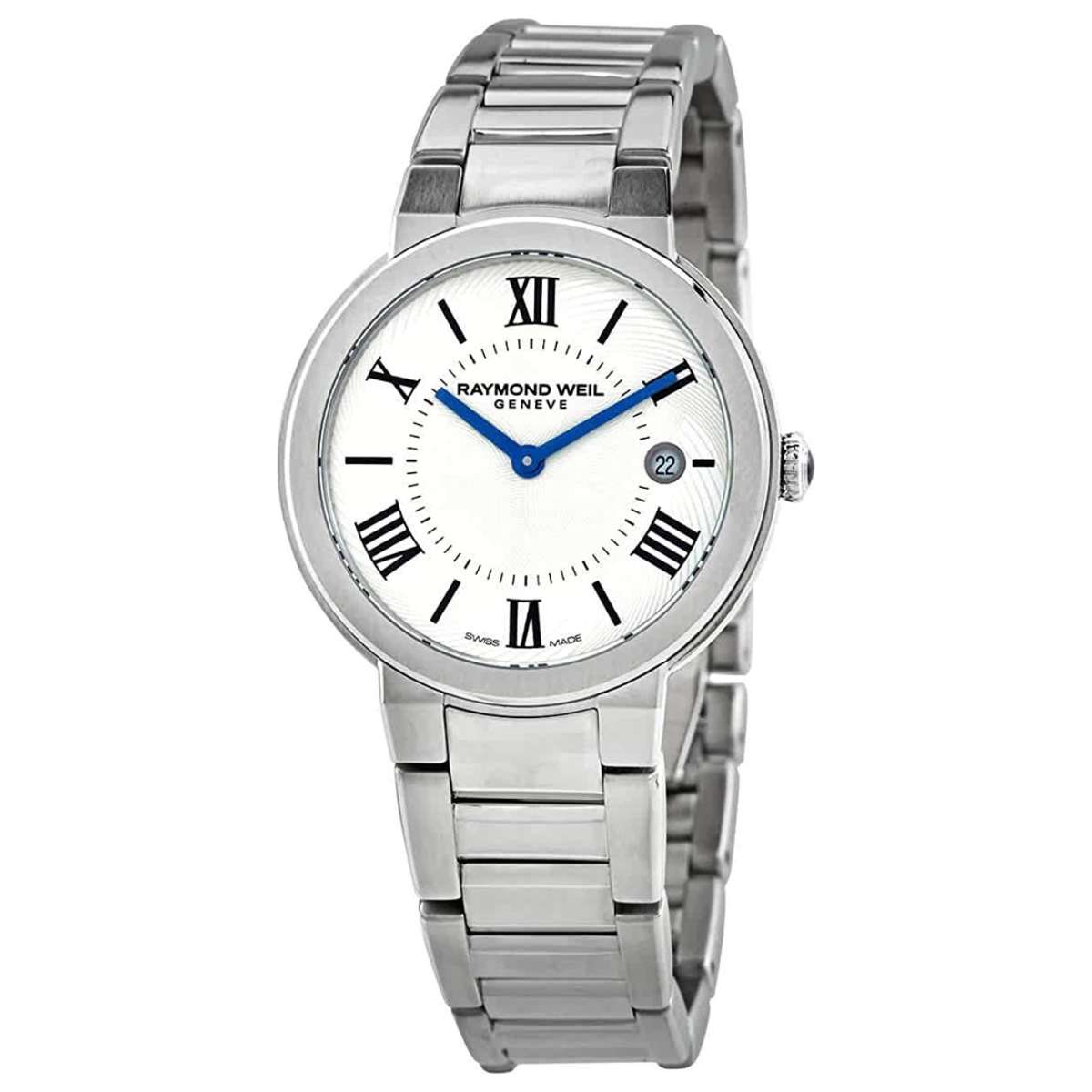 Raymond Weil Jasmine Quartz White and Black Dial Ladies Watch 5245-STS-00661