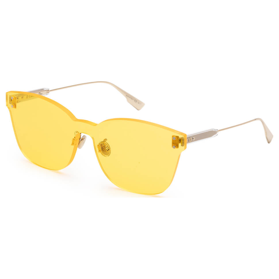 Dior Color Quake Yellow Wrap Ladies Sunglasses DIORCOLORQUAKE240G