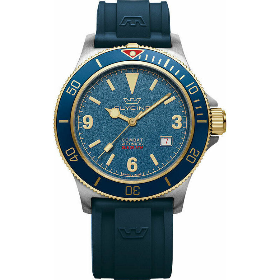 Glycine Combat Sub Vintage Automatic Dark Blue Dial Men's Watch GL0264