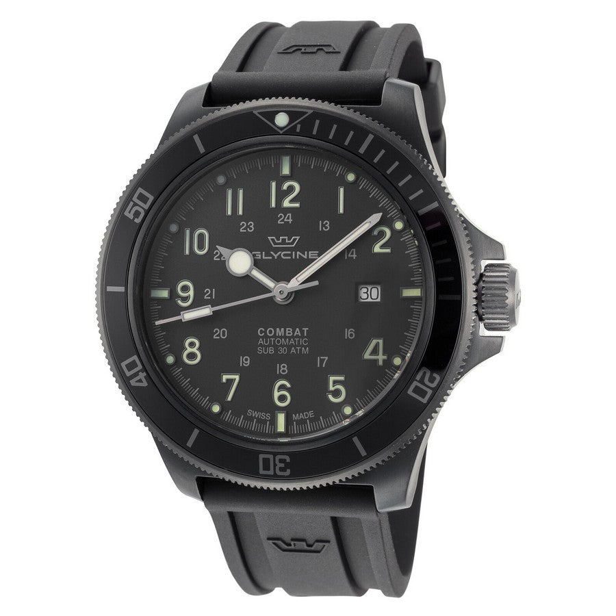 Glycine Combat Sub 46 Automatic Black Dial Men's Watch GL0288