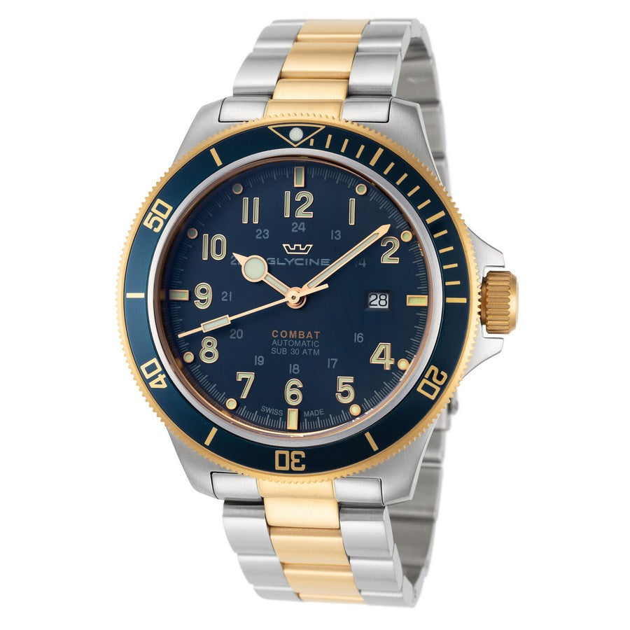 Glycine Combat Sub 46 Automatic Dark Blue Dial Men's Watch GL0294