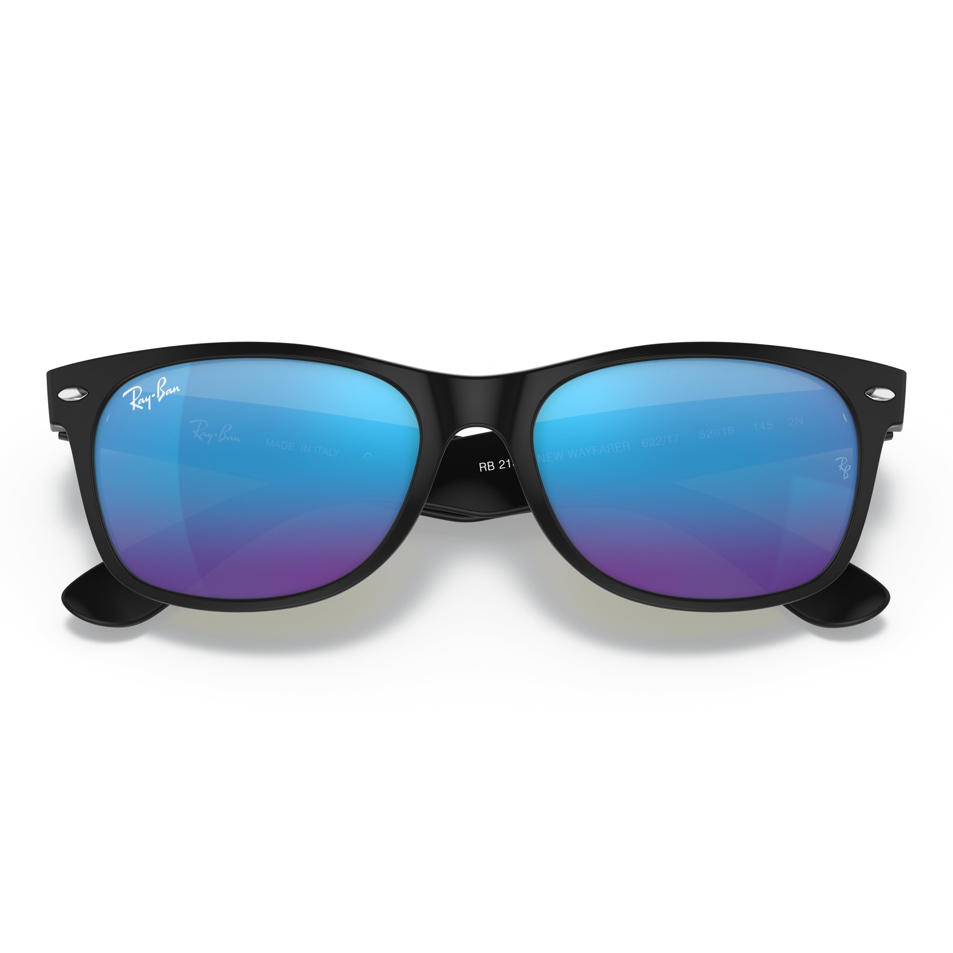 Ray-Ban Ray-Ban Wayfarer Blue Mirrored Mirrored Wayfarer Men's Sunglasses RB2132 622/17 55