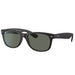 Ray-Ban Ray-Ban New Wayfarer Green Classic G-15 Polarized Square Men's Sunglasses RB2132 622/58 52