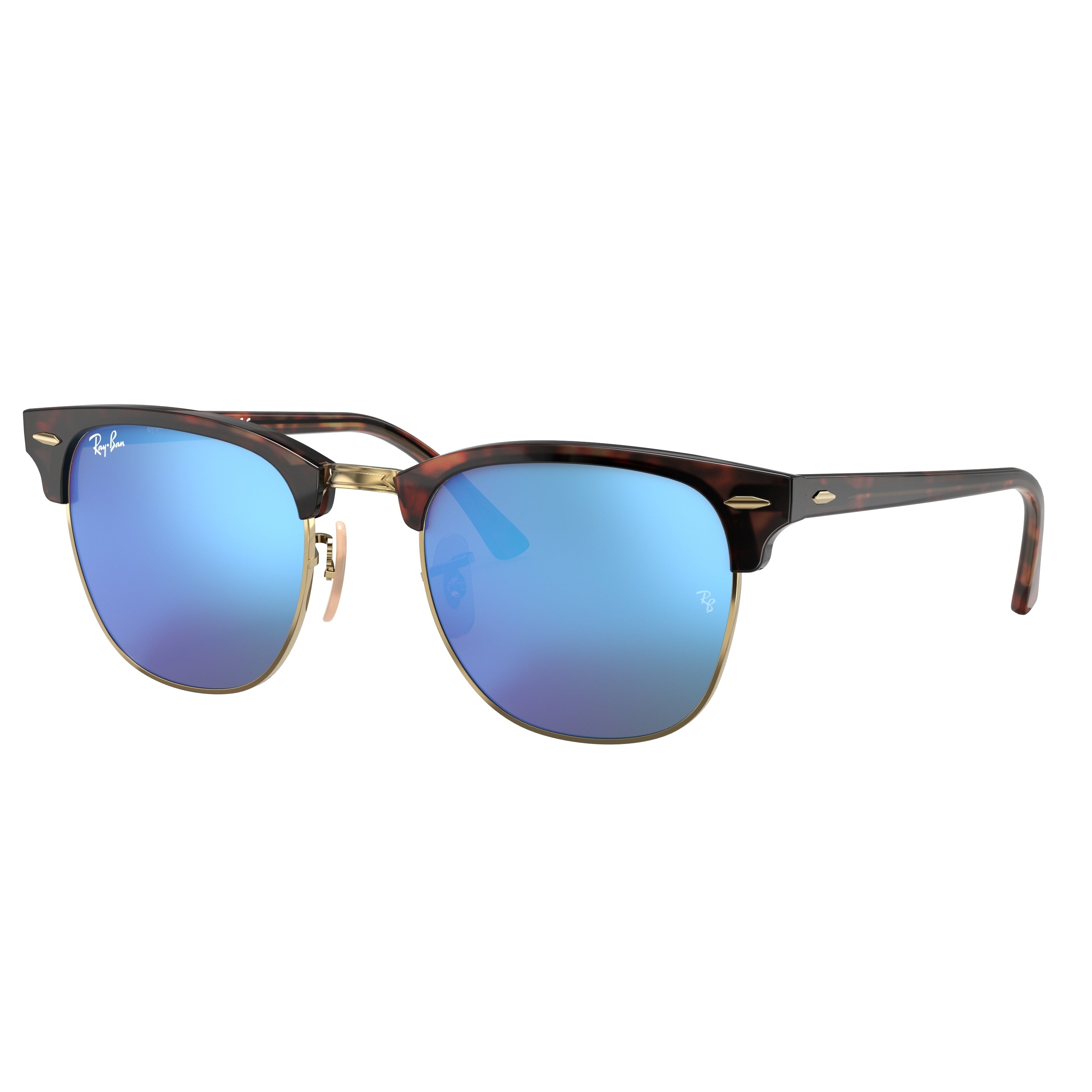 Ray-Ban Ray-Ban Clubmaster Flash Lenses Blue Flash Square Unisex Sunglasses RB3016 114517 51