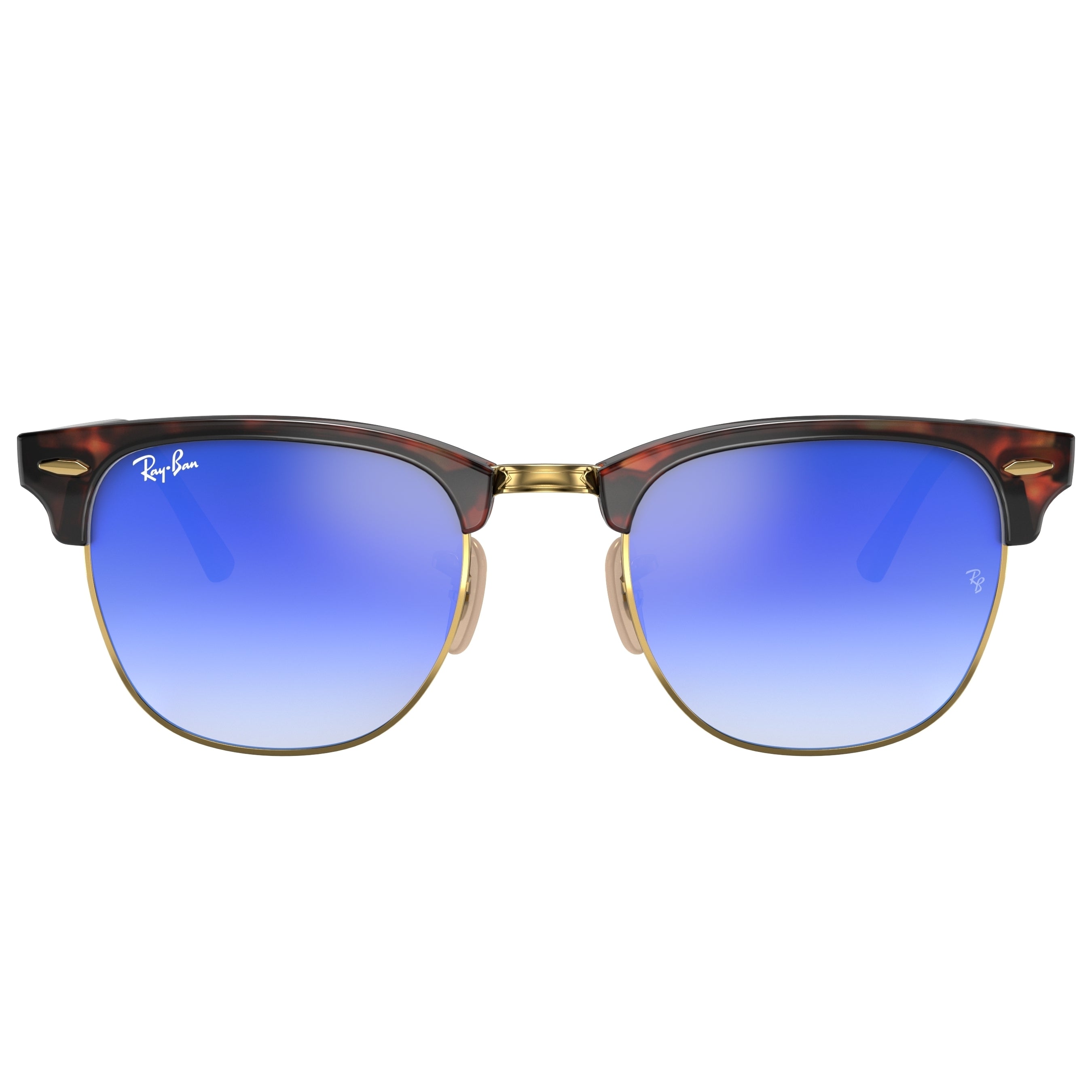 Ray-Ban Clubmaster Flash Lenses Gradient Blue Gradient Square Unisex Sunglasses RB3016 990/7Q 51