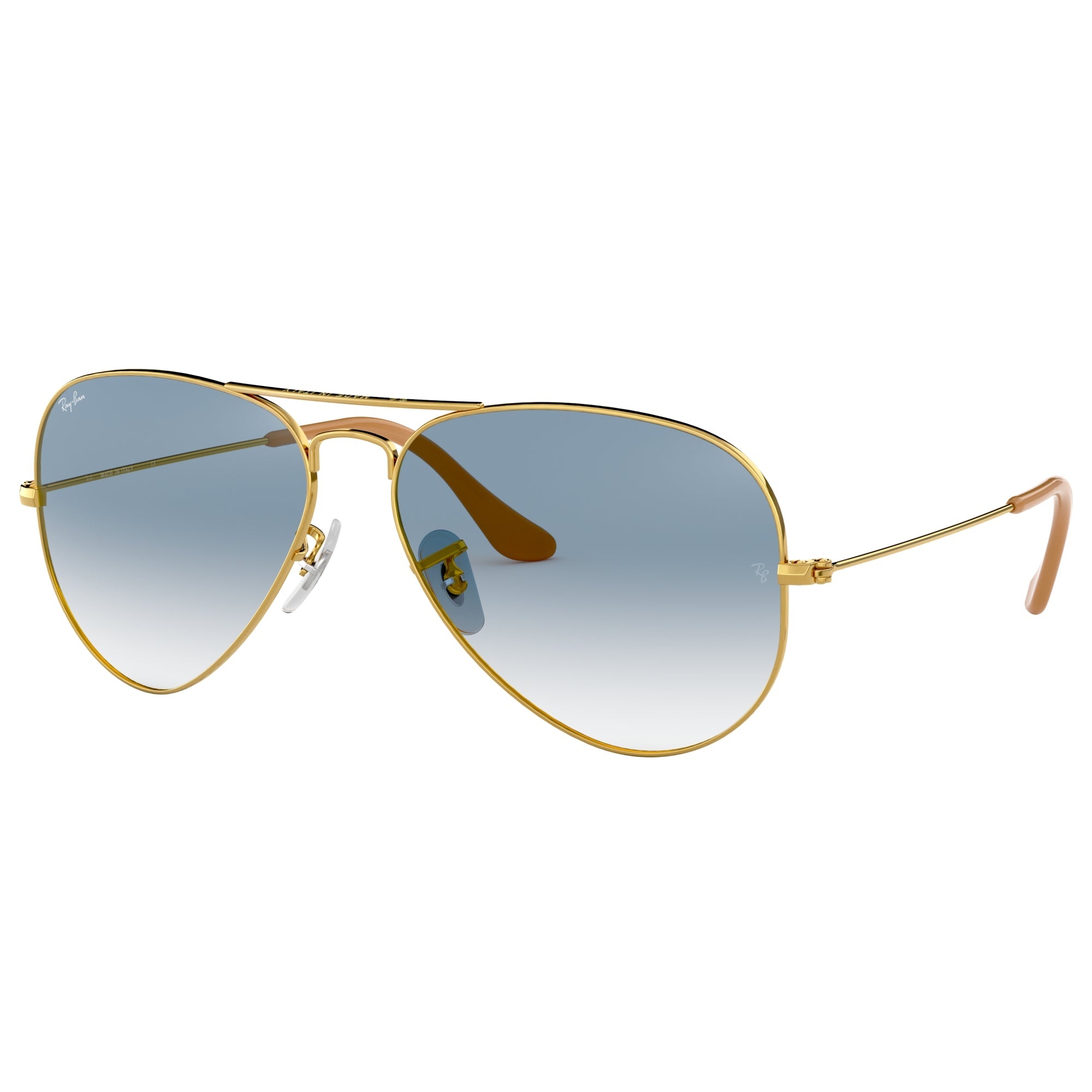 Ray-Ban Ray-Ban Aviator Light Blue Gradient Gradient Aviator/Pilot Men's Sunglasses RB3025 001/3F 58
