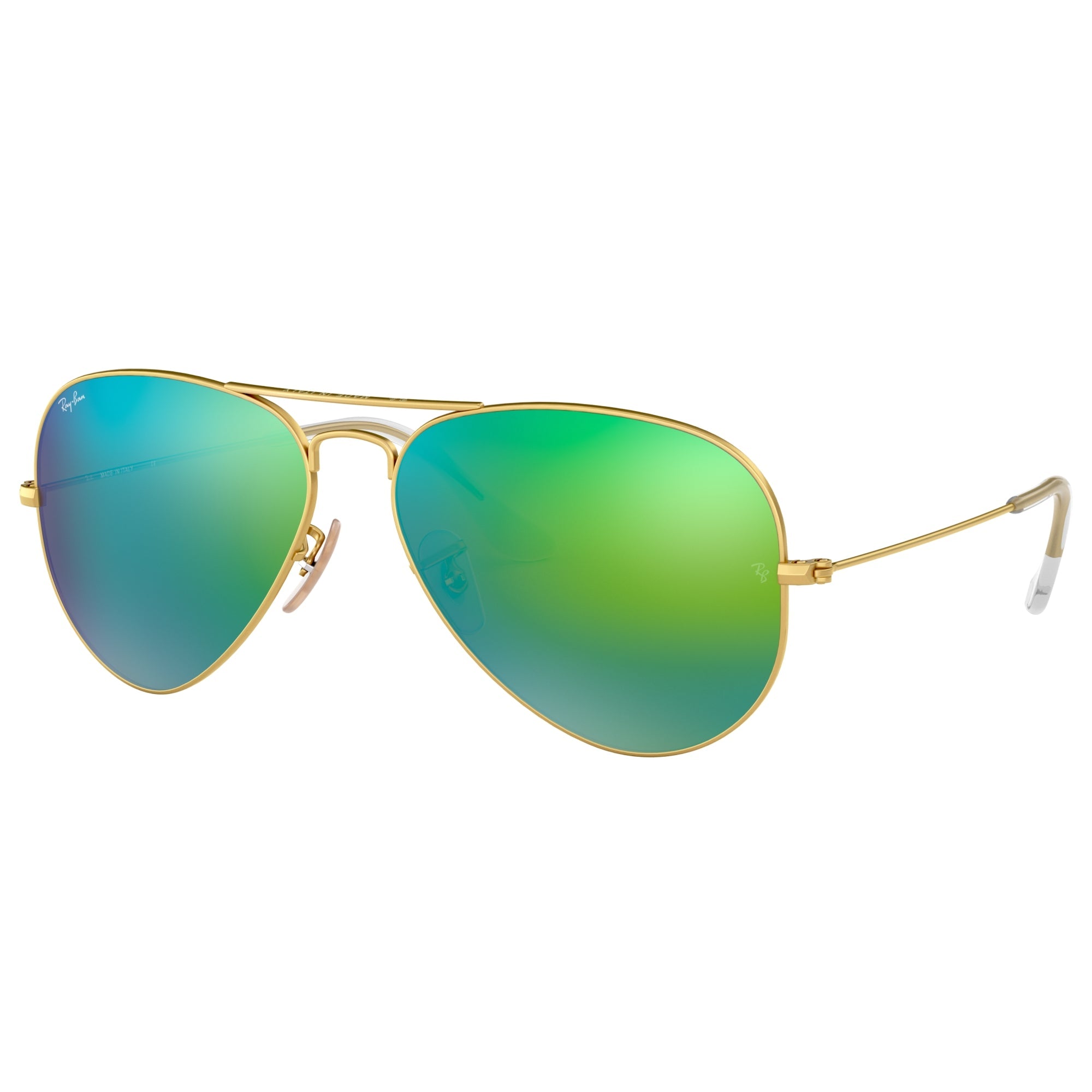 Ray-Ban Ray-Ban Aviator Flash Lenses Green Flash Flash Aviator/Pilot Men's Sunglasses RB3025 112/19 58