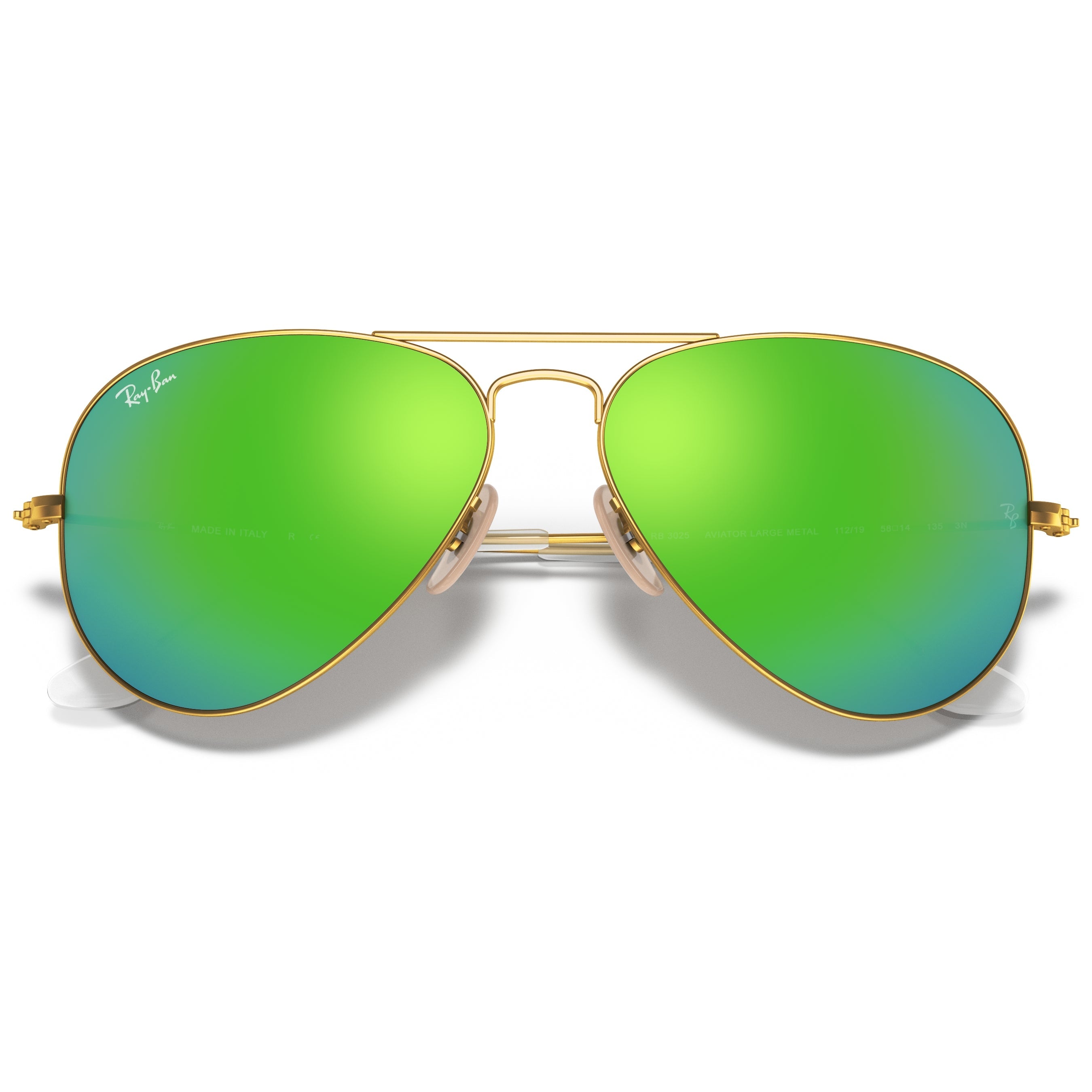 Ray-Ban Ray-Ban Aviator Flash Lenses Green Flash Flash Aviator/Pilot Men's Sunglasses RB3025 112/19 58
