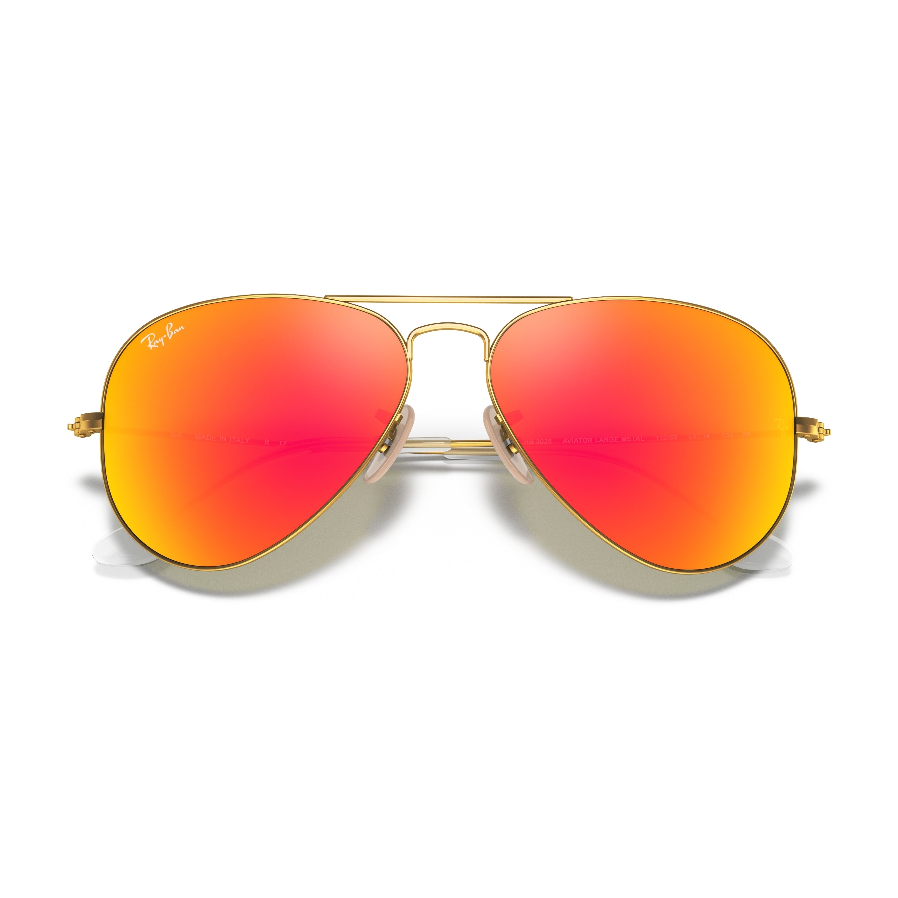 Ray-Ban Ray-Ban Aviator Flash Lenses Orange Flash Pilot Unisex Sunglasses RB3025 112/69 58