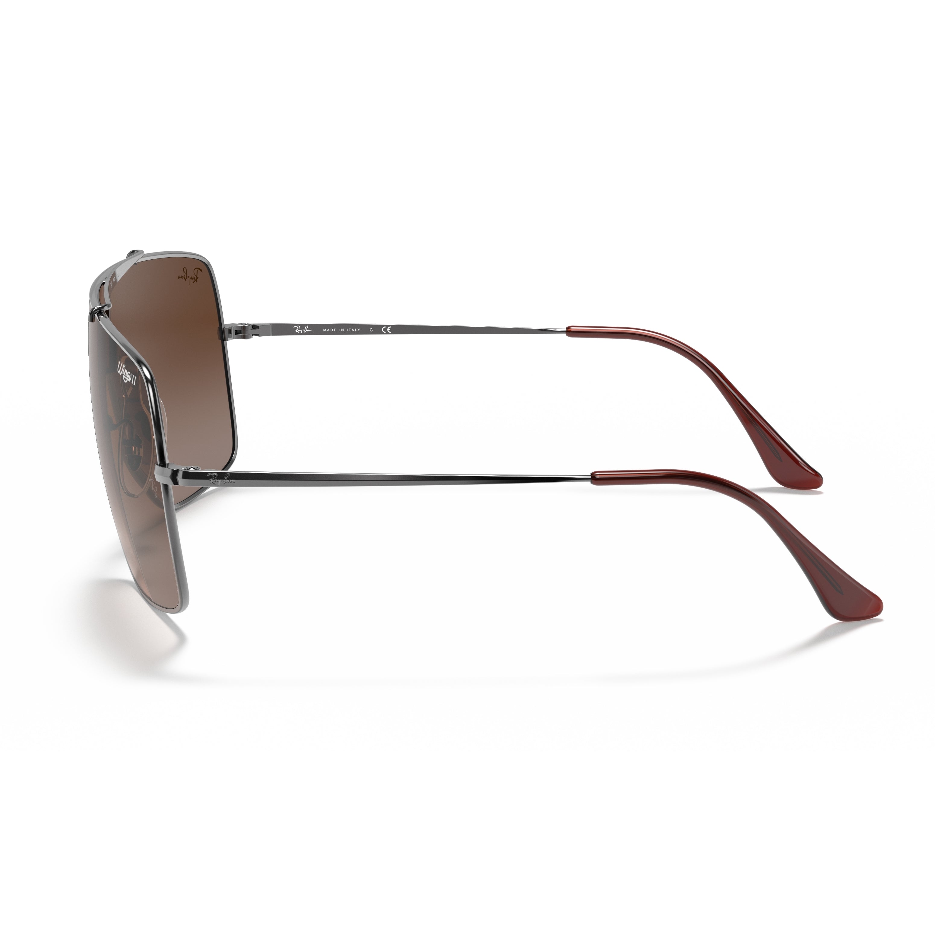 Ray-Ban Ray-Ban Wings II Brown Gradient Square Unisex Sunglasses RB3697 004/13 35