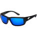 Costa Del Mar Costa Del Mar Fantail Blue Mirror Glass Polarized Rectangular Unisex Sunglasses TF 11 OBMGLP