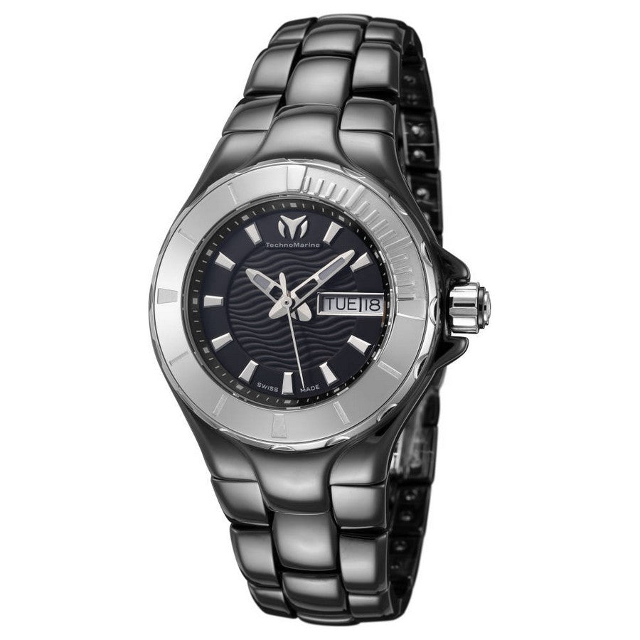 Technomarine Cruise Ceramic Quartz Black Dial Unisex Watch TM-110026C