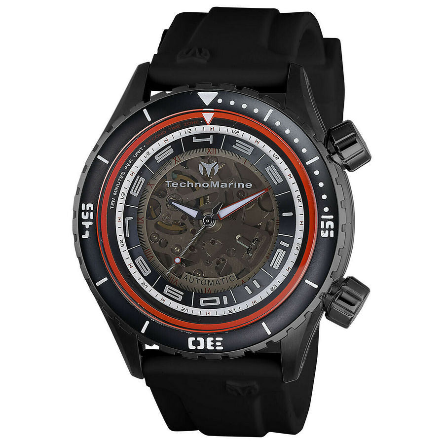 Technomarine Manta Dual Zone Automatic Black, Transparent Dial Men's Watch TM-218009