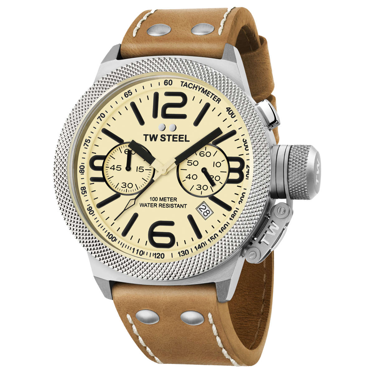 TW Steel Canteen Chronograph Cream Dial Men's Watch TWS-CS13