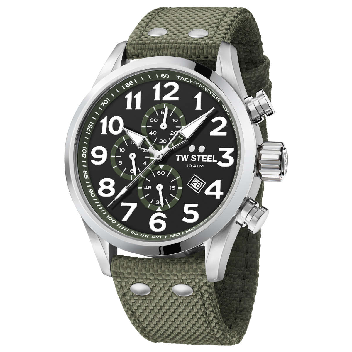 TW Steel Volante Quartz Black and Green Dial Men's Watch TWS-VS23