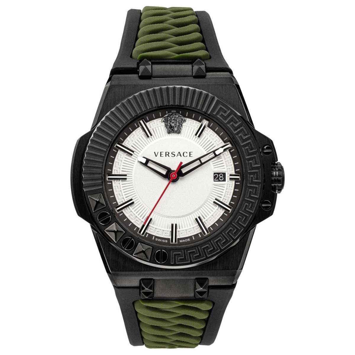 Versace Chain Reaction Quartz Silver Dial Men's Watch VEDY00419