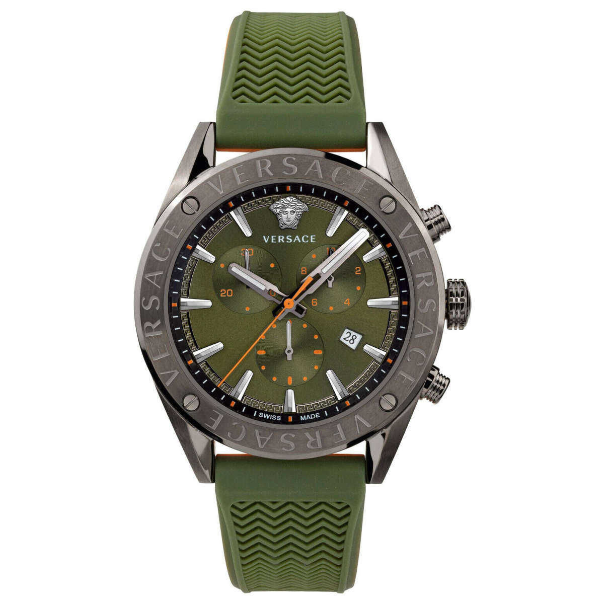 Versace V-Chrono Chronograph Green Dial Men's Watch VEHB00319