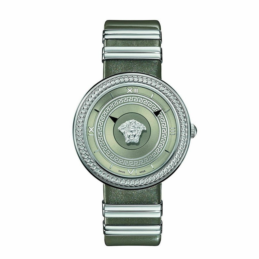 Versace V-Metal Icon Quartz Rose Gold-tone Dial Ladies Watch VLC13 0016