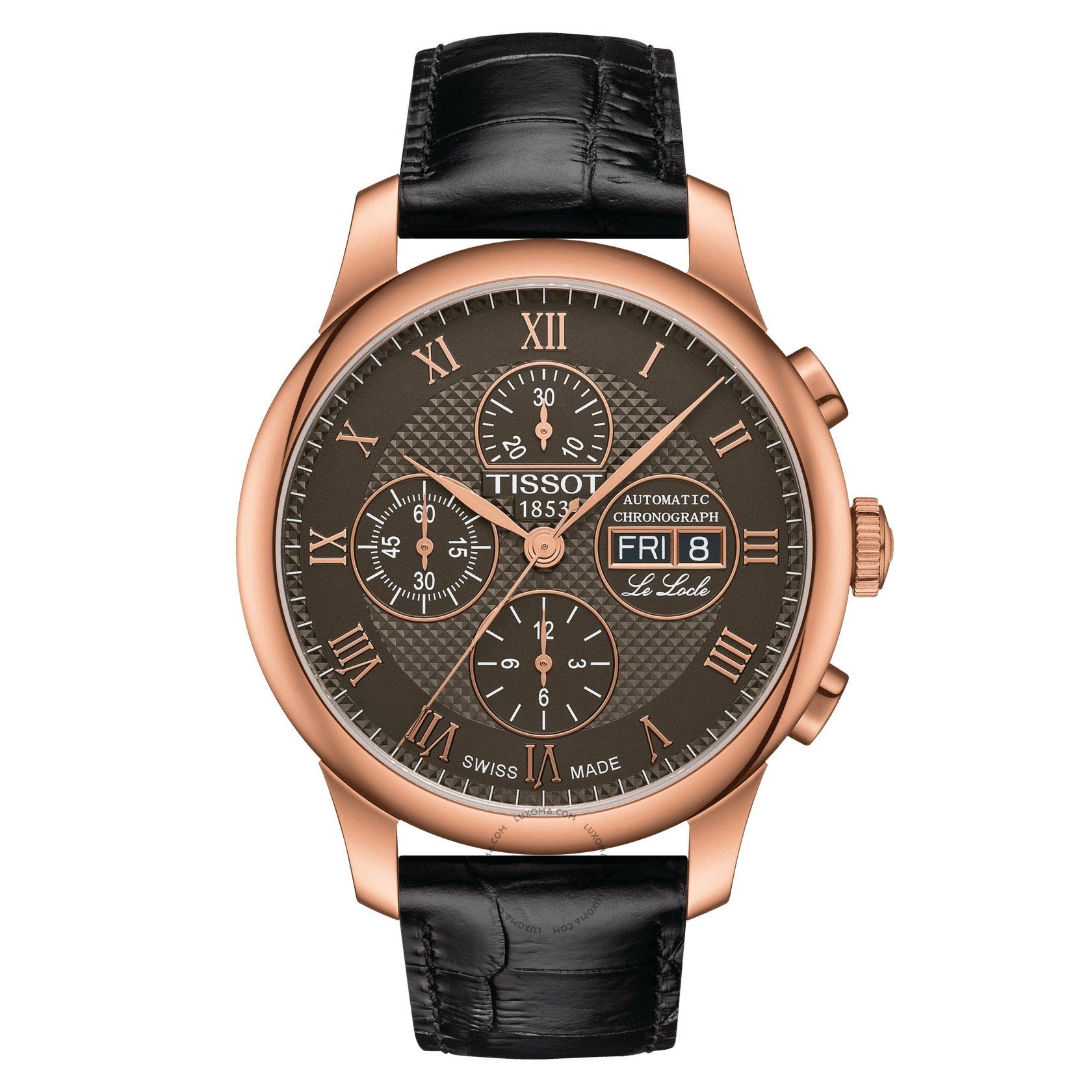 Tissot Le Locle Valjoux Chronograph Bronze Dial Men's Watch T006.414.36.443.00