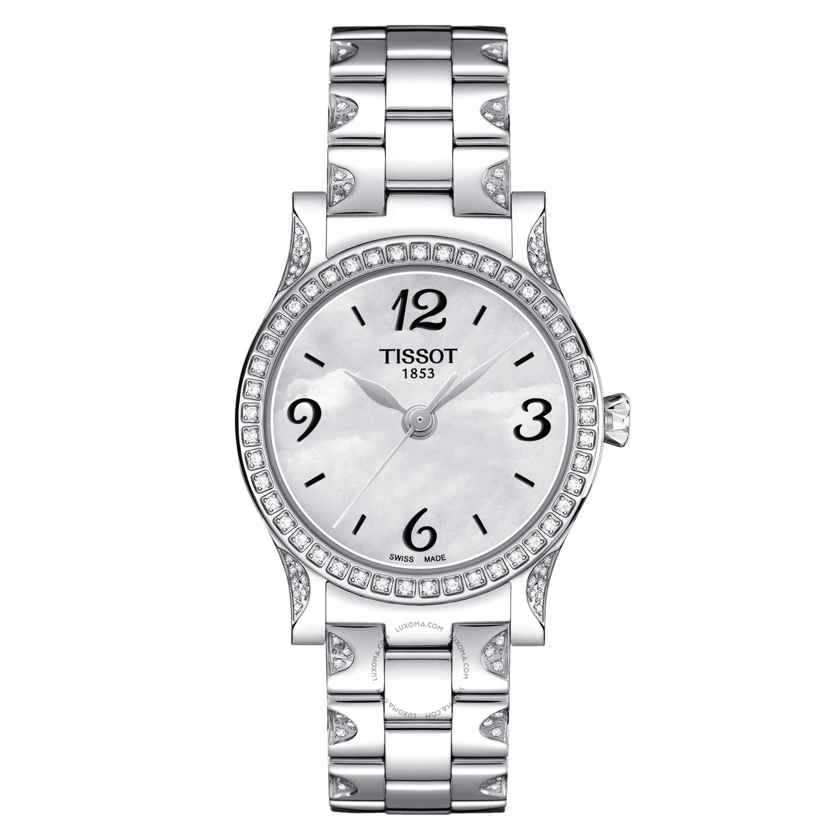 Tissot Stylis-T Quartz White Mother of Pearl Dial Ladies Watch T028.210.11.117.00