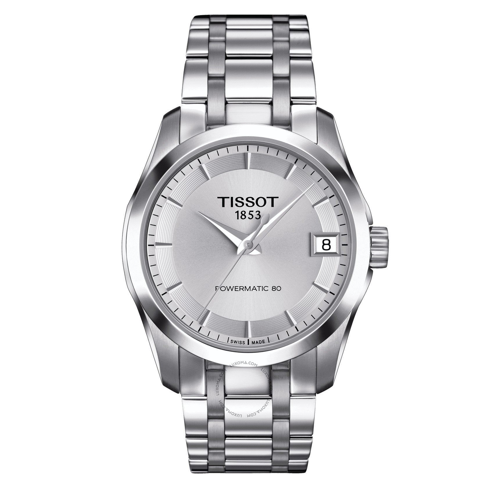 Tissot Couturier Powermatic 80 Automatic Silver Dial Ladies Watch T035.207.11.031.00