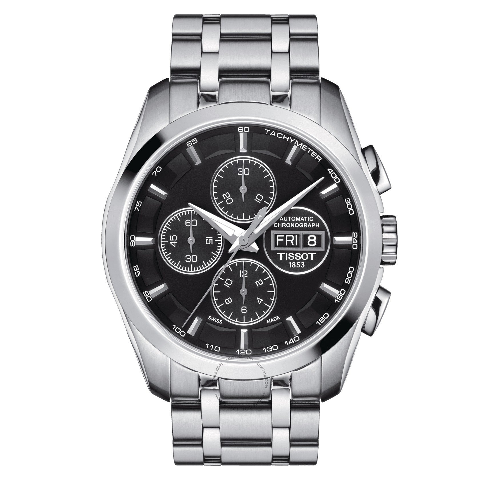 Tissot couturier chronograph black new arrivals