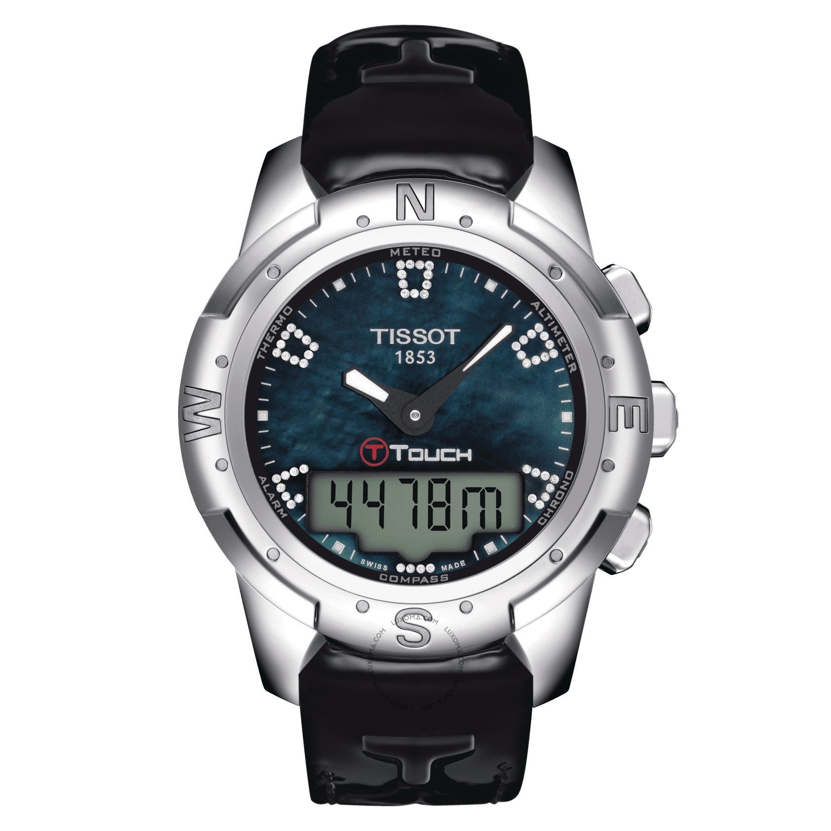 Tissot T-Touch II Chronograph Black Mother of Pearl Dial Unisex Watch T047.220.46.126.00