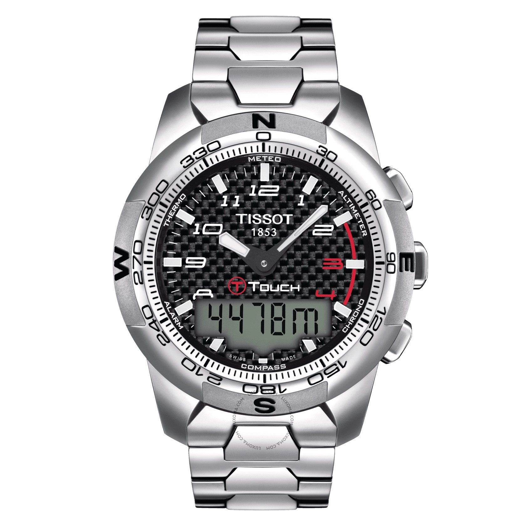 Tissot T-Touch II Chronograph Black Carbon Dial Men's Watch T047.420.44.207.00