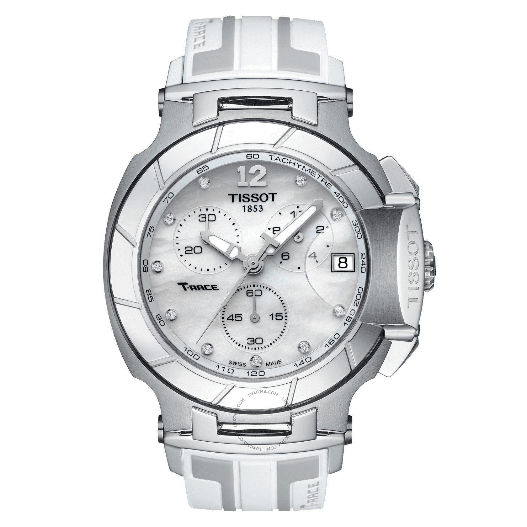 Tissot T-Race Chronograph White Mother of Pearl Dial Unisex Watch T048.417.17.116.00