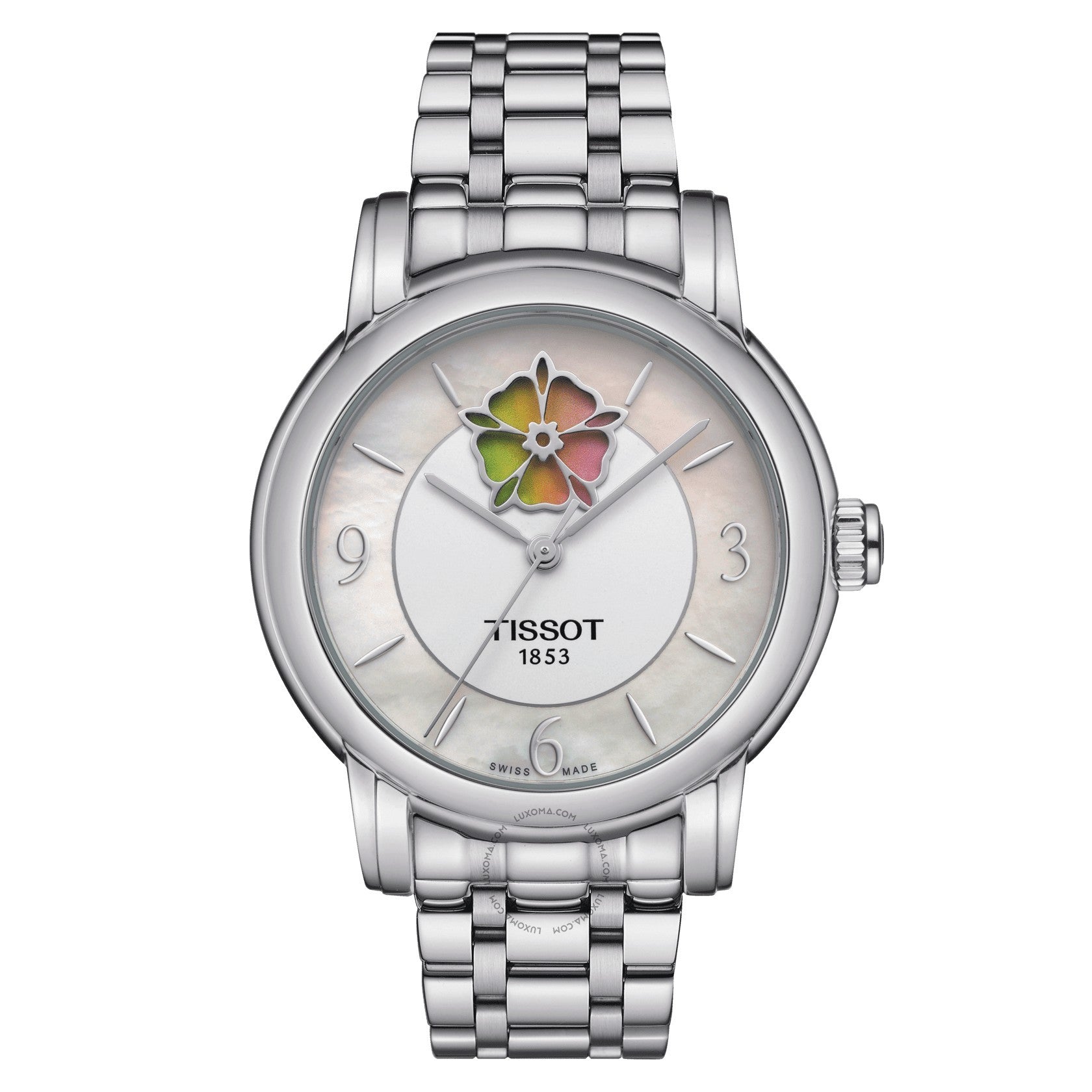 Tissot Lady Heart Automatic White Mother of Pearl Dial Ladies Watch T050.207.11.117.05