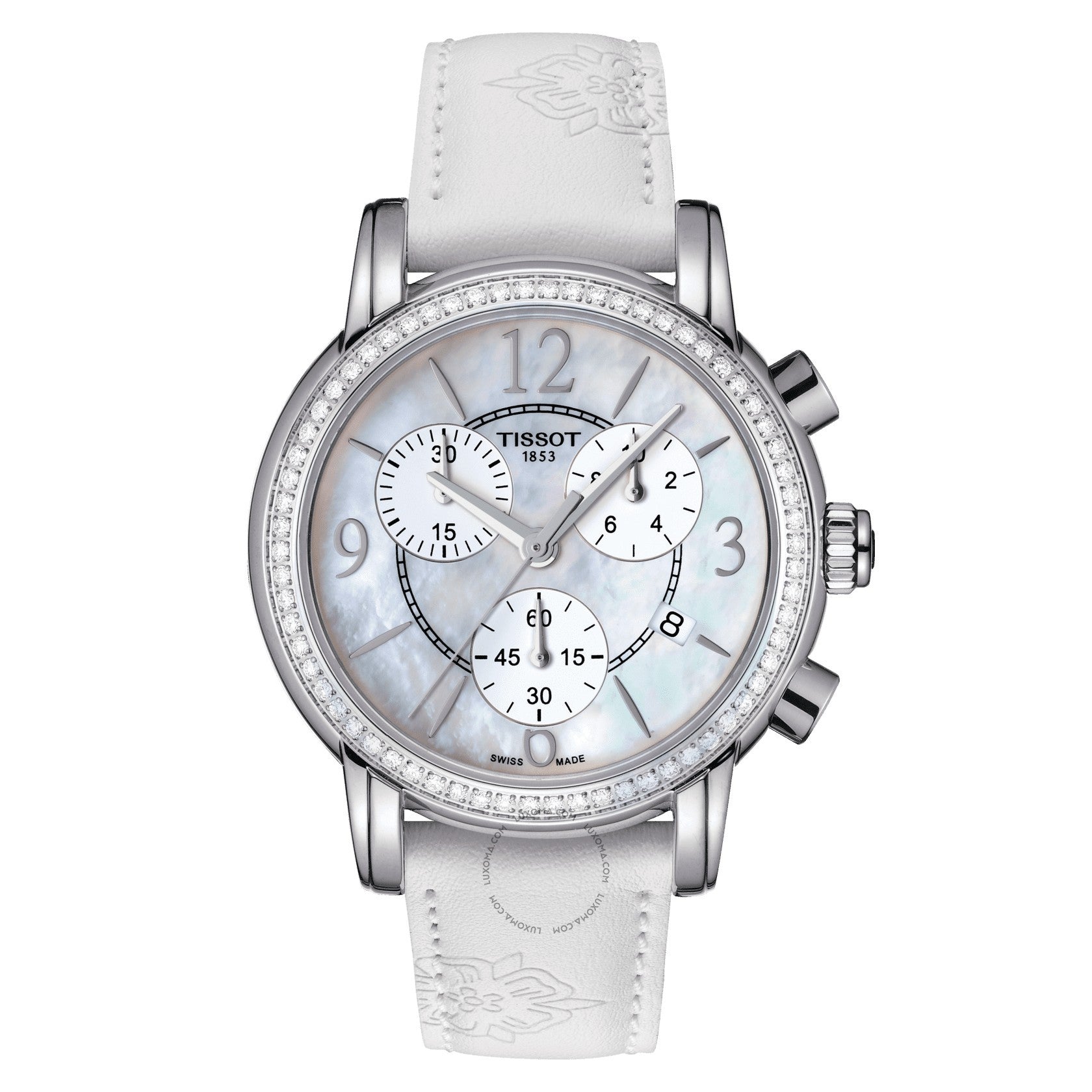 Tissot Dressport Chronograph Mother of Pearl Dial Ladies Watch T050.217.67.117.00
