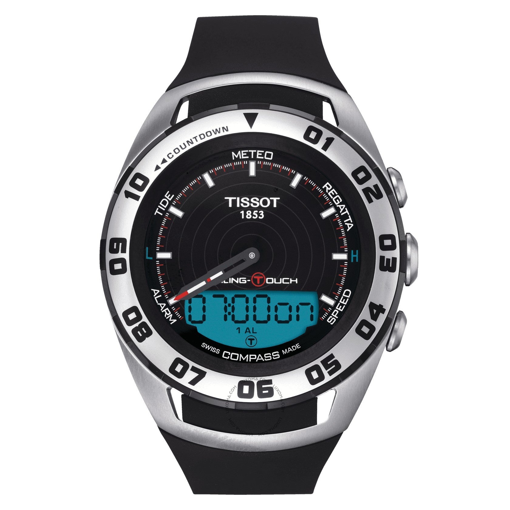 Tissot Sailing Touch Chronograph Black Digital Analog Dial Men's Watch T056.420.27.051.01