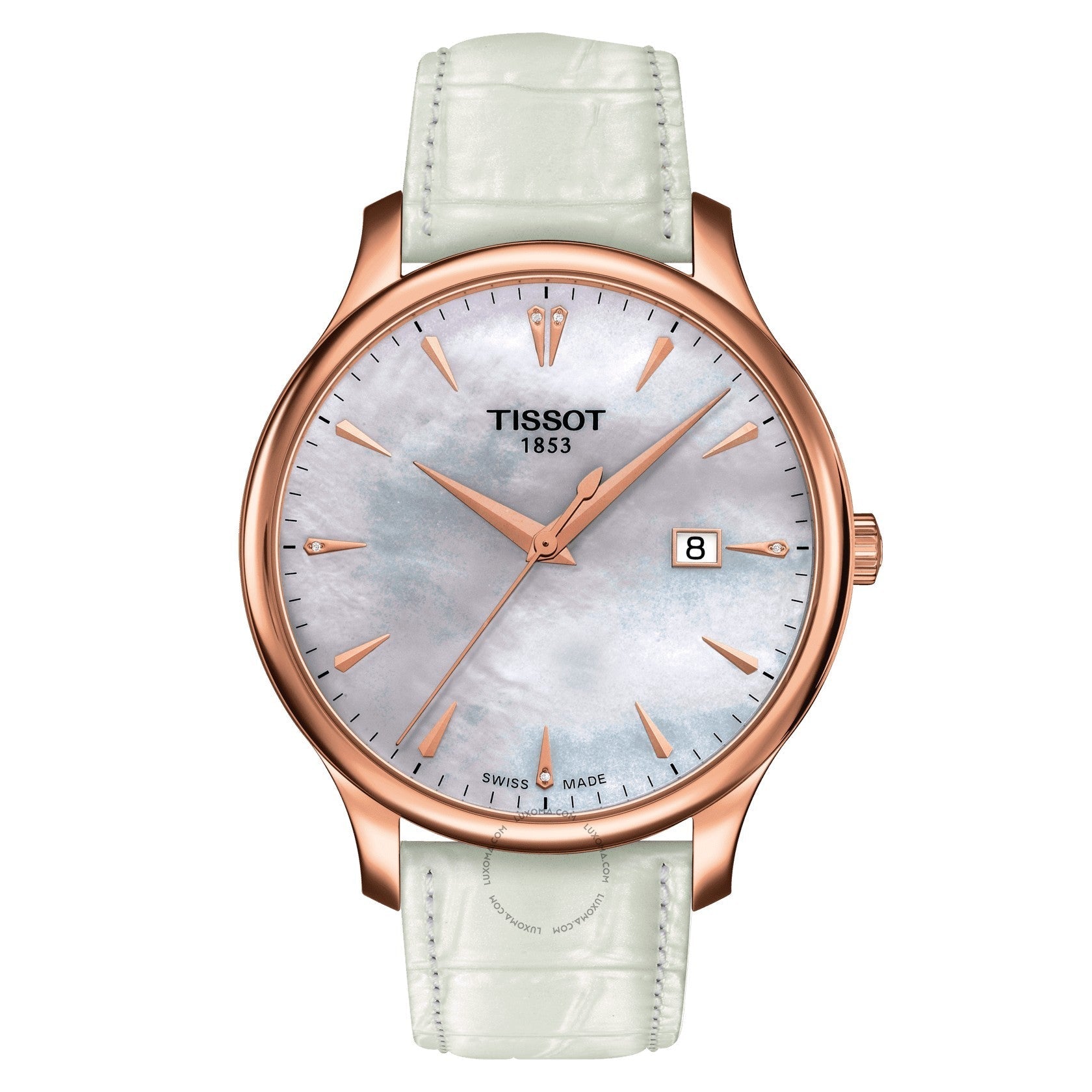 Tissot Tradition Quartz White Mother of Pearl Dial Ladies Watch T063.610.36.116.01