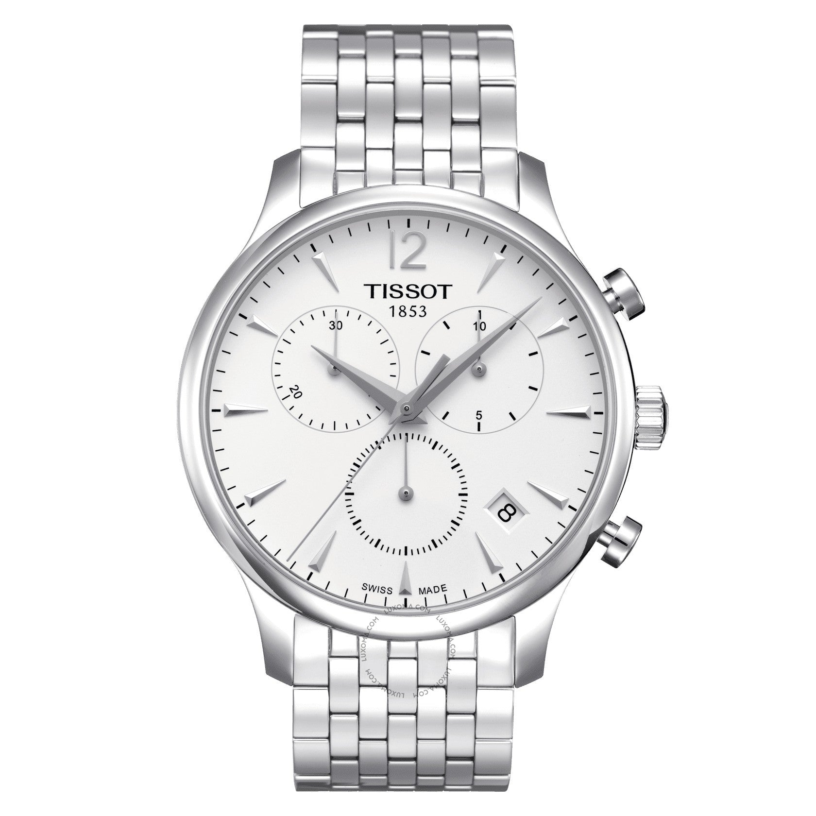 Tissot T-Classic Collection Chronograph White Dial Men's Watch T063.617.11.037.00