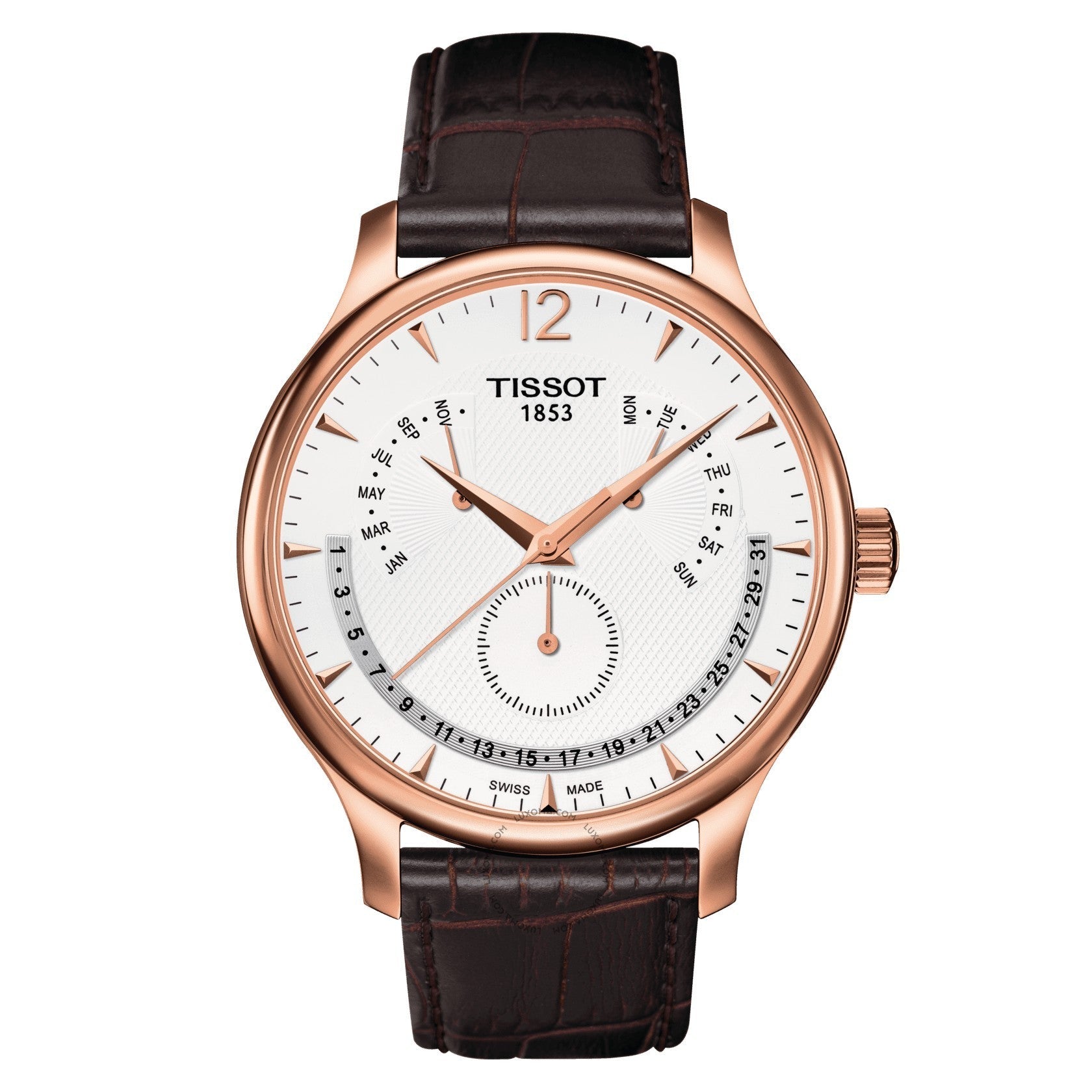 Tissot Tradition Perpetual Calendar Quartz White Dial Men's Watch T063.637.36.037.00