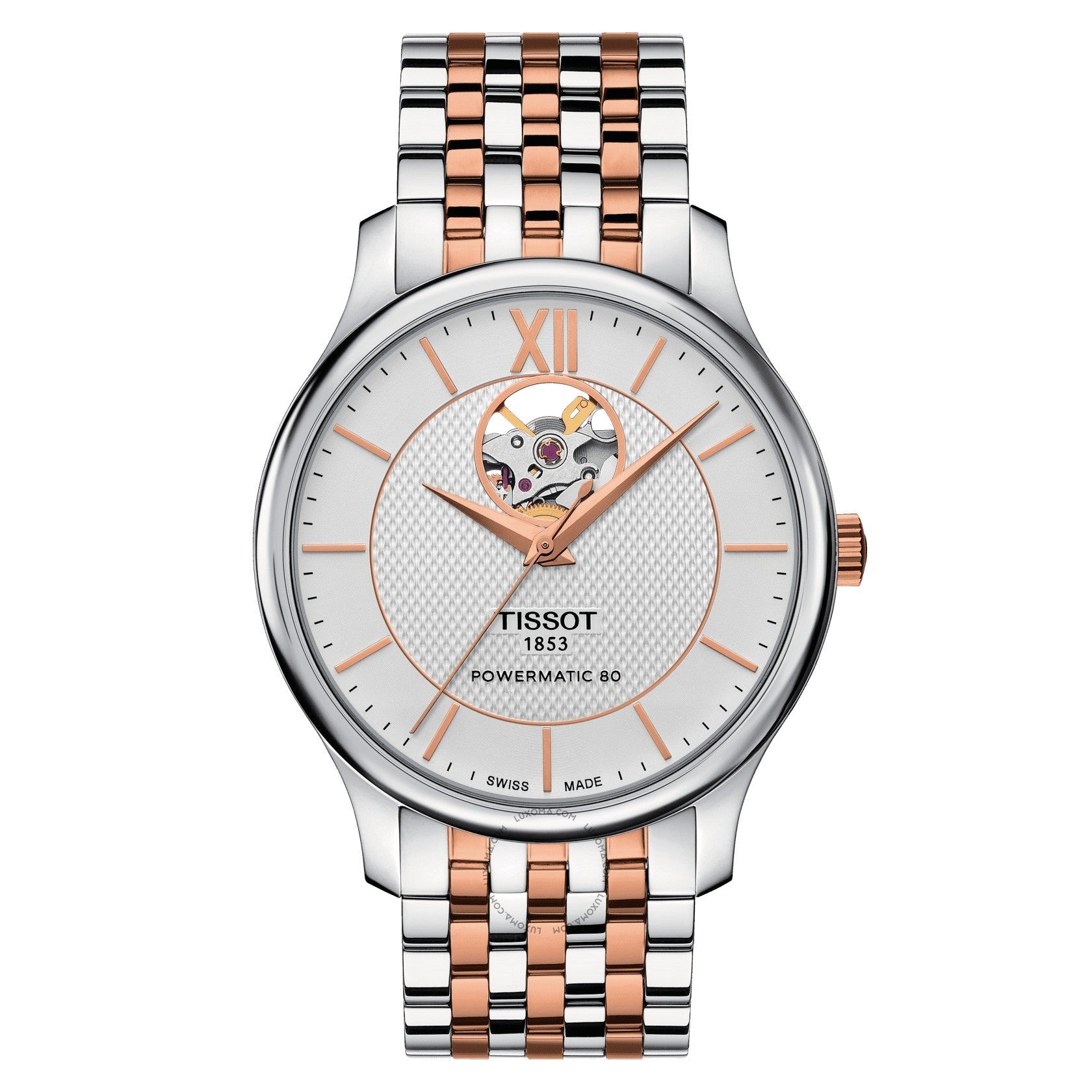 Tissot Tradition Automatic Silver (Open Heart) Dial Men's Watch T063.907.22.038.01