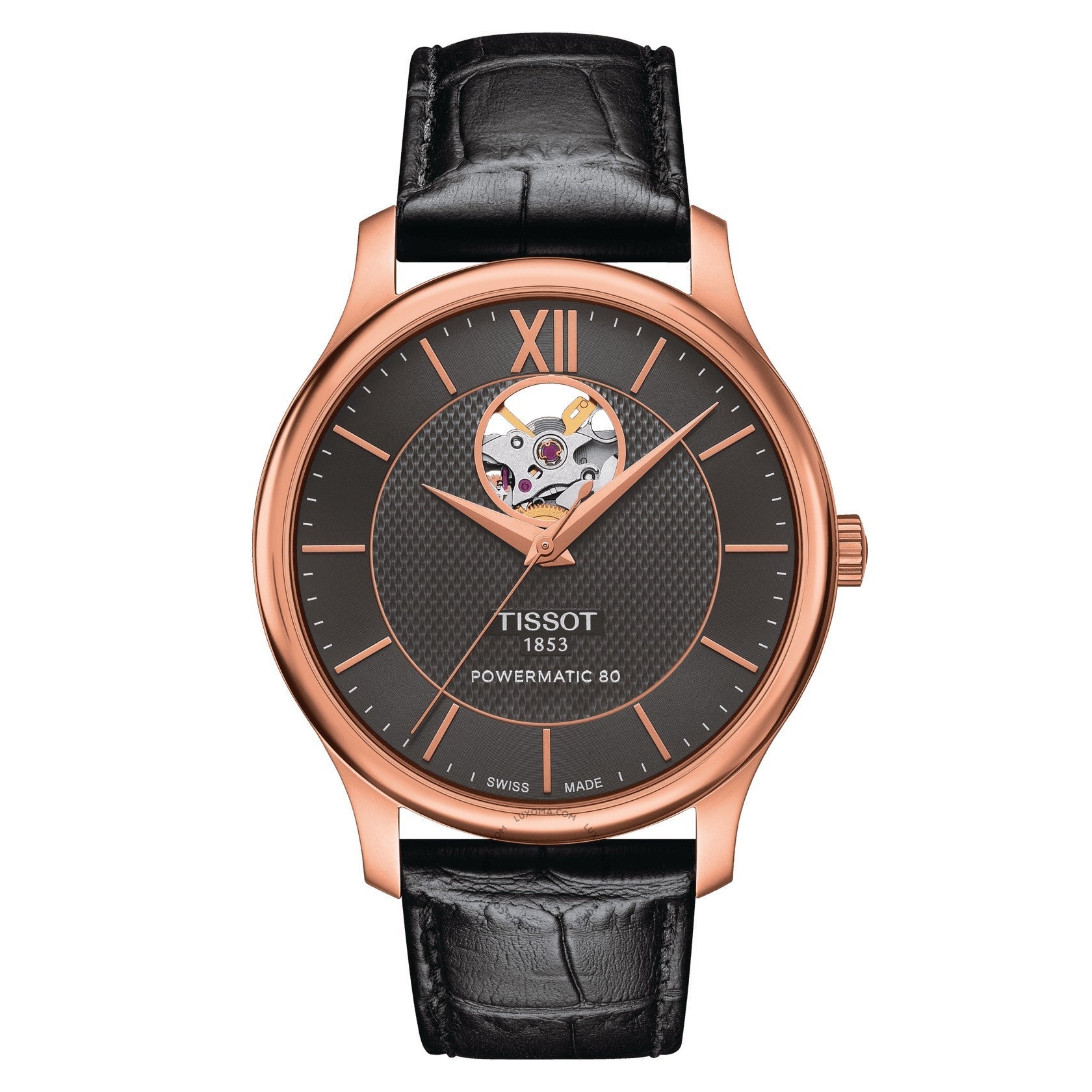 Tissot Tradition Automatic Black (Open Heart) Dial Men's Watch T063.907.36.068.00