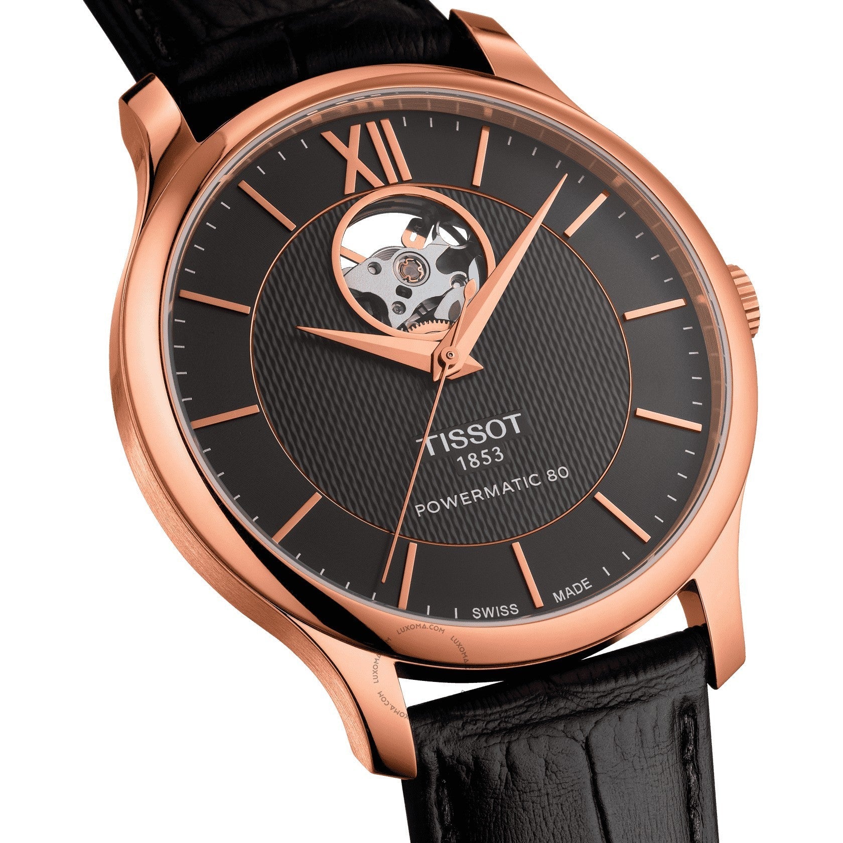 Tissot Tissot Tradition Automatic Black (Open Heart) Dial Men's Watch T063.907.36.068.00