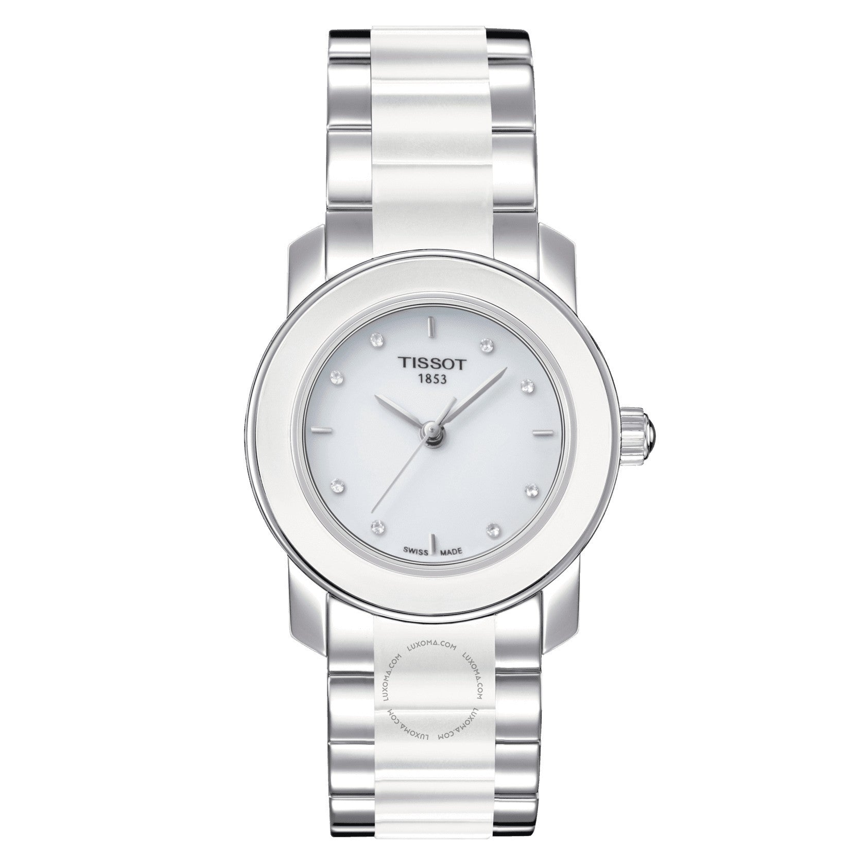 Tissot T-Trend Cera Quartz White Dial Ladies Watch T064.210.22.016.00