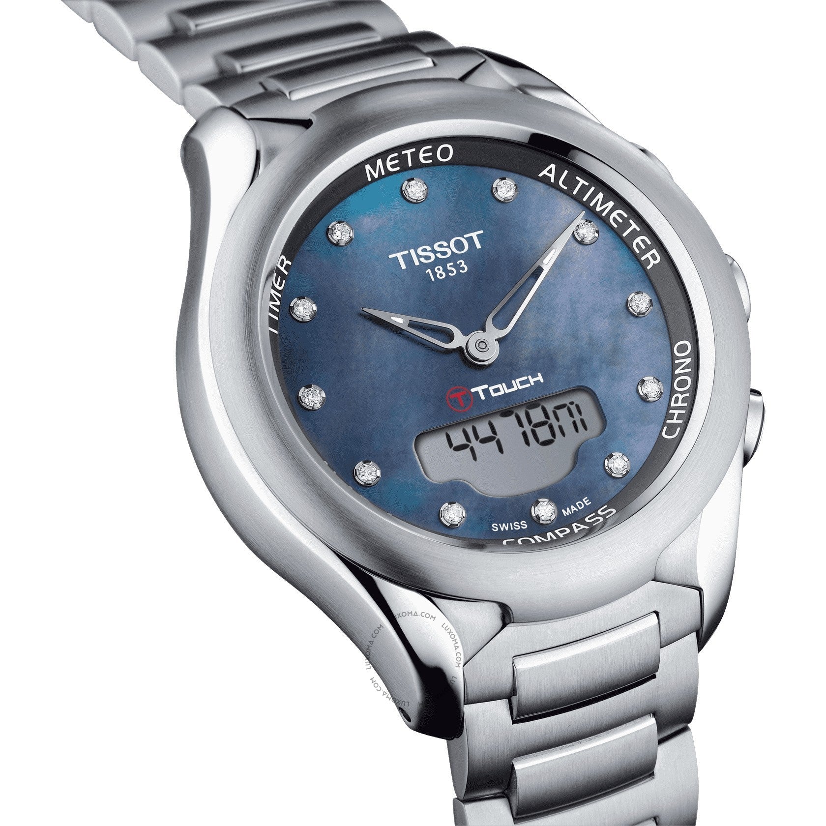 Tissot Tissot T-Touch Expert Solar Chronograph Black Mother of Pearl Dial Ladies Watch T075.220.11.106.01