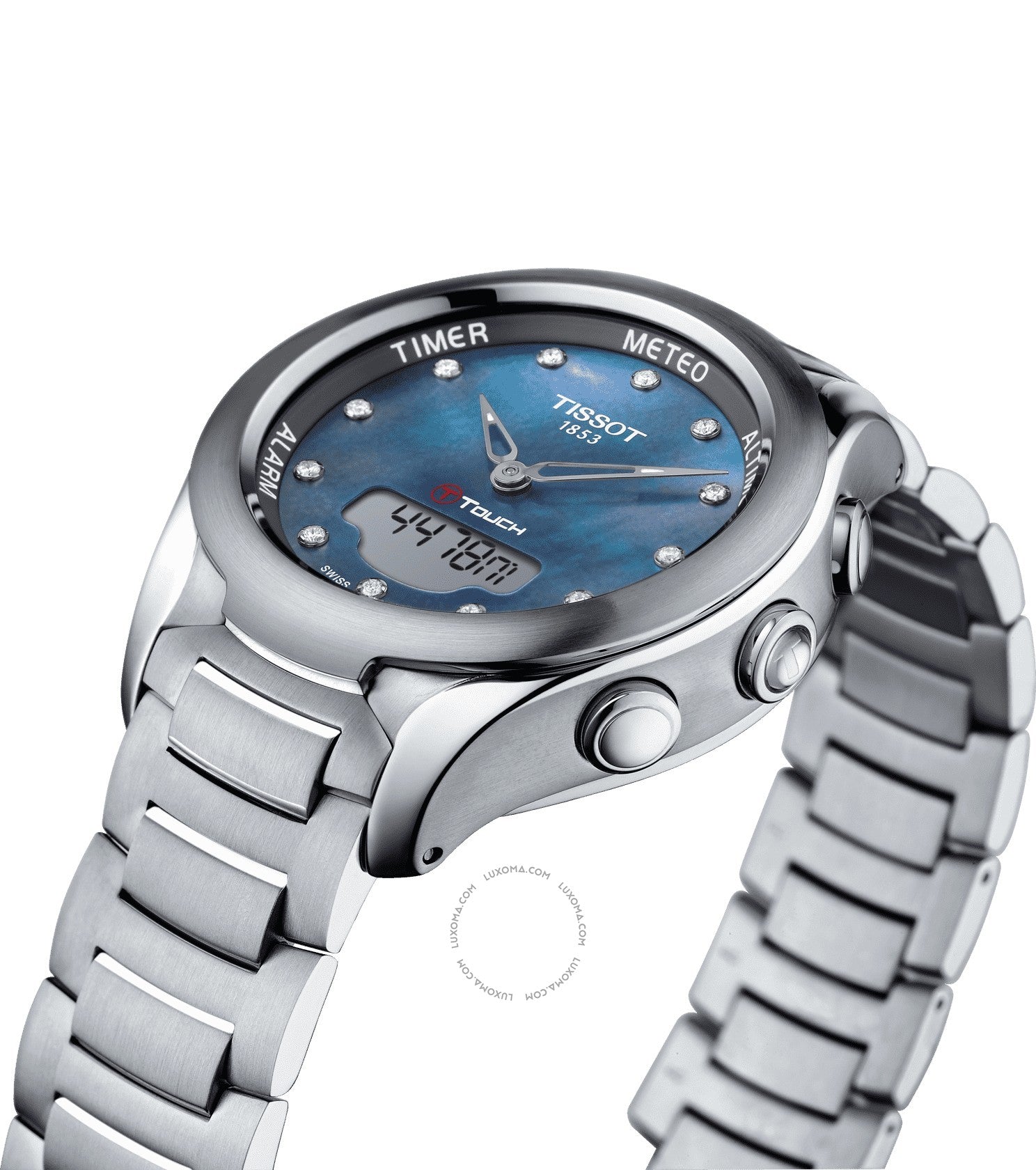 Tissot Tissot T-Touch Expert Solar Chronograph Black Mother of Pearl Dial Ladies Watch T075.220.11.106.01