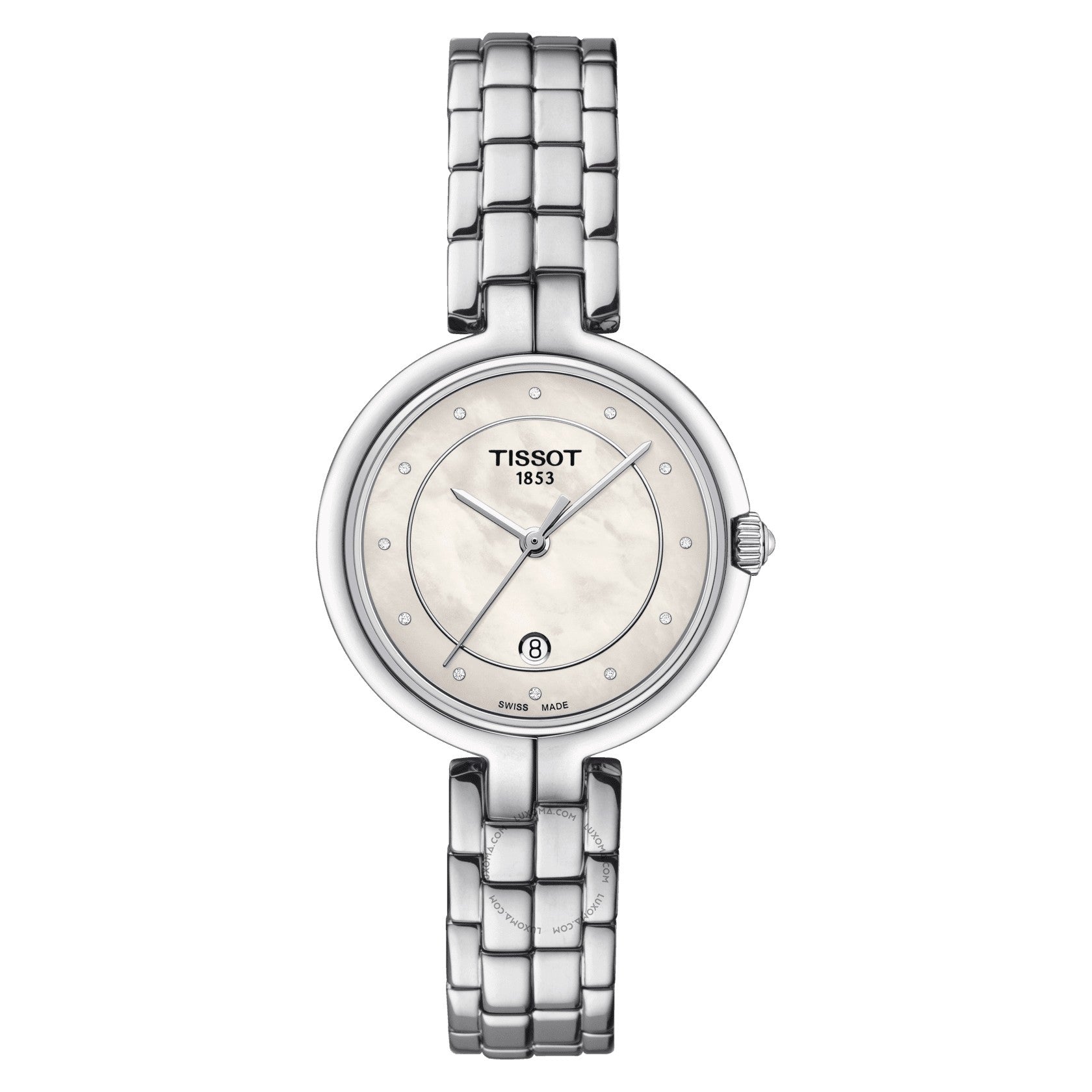 Tissot T-Lady Quartz White Mother-of-Pearl Dial Ladies Watch T094.210.11.116.01